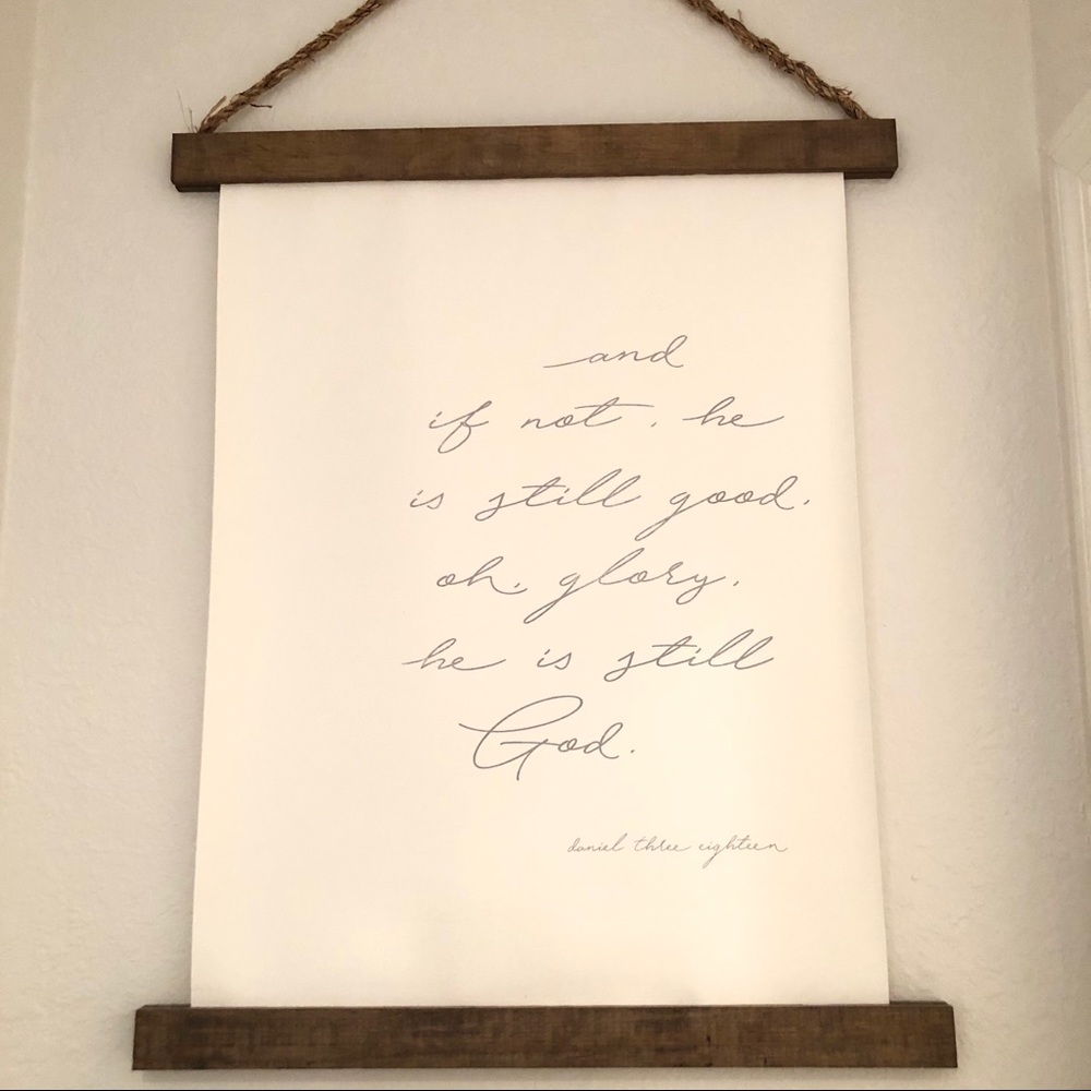 SMALLWOOD | Daniel 3:18 Hanging Canvas Banner